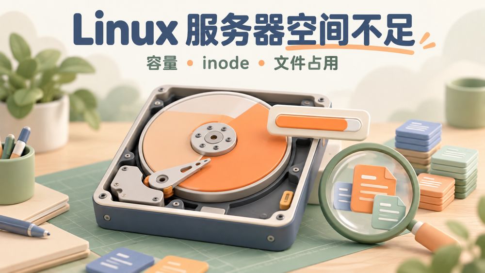 Linux 服务器空间不足排查：磁盘容量、inode 与文件占用