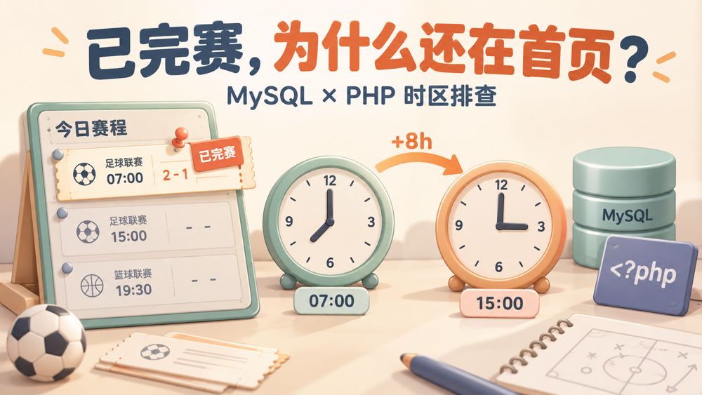 帝国 CMS 已完赛的赛程还在首页？MySQL 与 PHP 时区排查记录