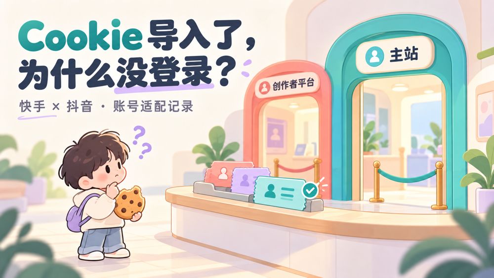 快手与抖音 Cookie 获取和使用差异：导入成功，为什么还没登录？